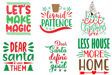 Christmas and Holiday Calligraphy Bundle Christmas Vector Illustration for Presentation, Announcement, Advertisement
