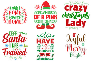 Holiday Celebration and Winter Calligraphy Collection Christmas Vector Illustration for Icon, Logo, Presentation