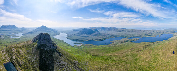 Stac Pollaidh and Loch Lurgainn views Scotland,