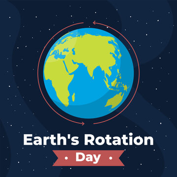 Vector illustration Earth's Rotation Day. The Day of Earth's Rotation Day illustration vector background. Vector eps 10