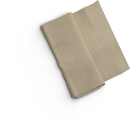 Top up view isolated cotton napkin fit for your scene projects.