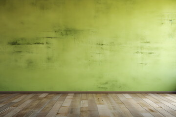 Simple room, lime Wall, vinyl Floor