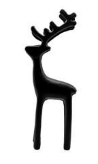 black christmas reindeer isolated on a transparent background 