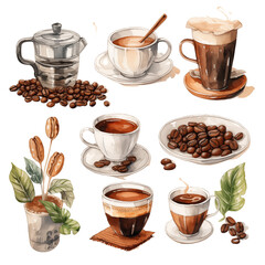 Obraz premium coffee beans and coffee cup