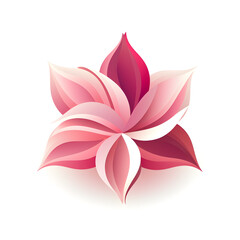 Abstract pink floral shape illustration by AI generated