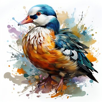 Mandarin duck graphic