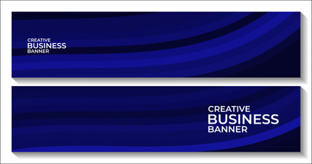 creative blue banner for business