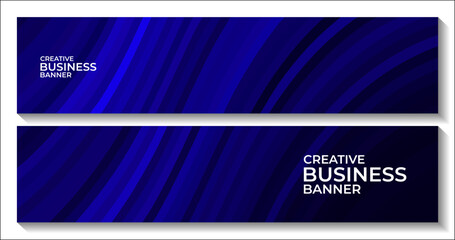 creative blue banner for business
