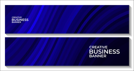 Fototapeta premium creative blue banner for business