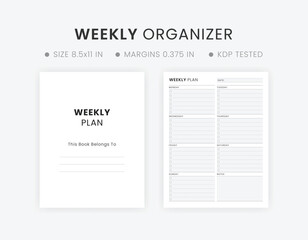 Weekly Organizer Schedule Planner Templates Printable