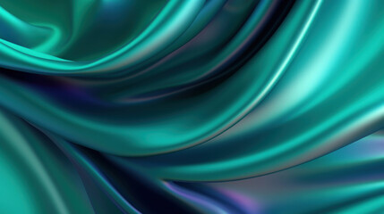 Obraz premium Abstract background of turquoise silk with some smooth lines in it