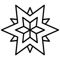 The snow crystal icon.
