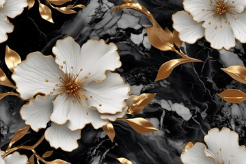 Seamless Luxury Floral Pattern. Ai generative