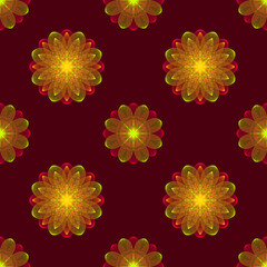 Seamless pattern with abstract flowers for web page background, wallpaper, wrapping paper and other items.