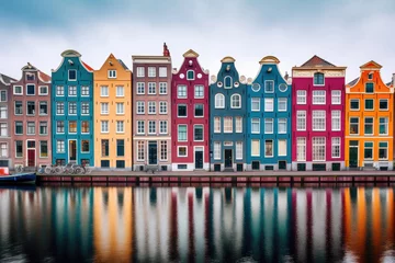 Foto op Aluminium Colorful buildings in Amsterdam © Veniamin Kraskov