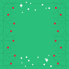 green christmas background with free copy space area. vector design for greeting card, poster, social media, banner.