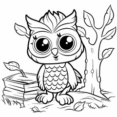 hand drawn bee outline kawai style coloring page illustration 