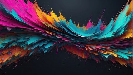 Abstract background, futuristic dynamic illustration, multicolored lines and stripes.