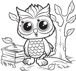 hand drawn bee outline kawai style coloring page illustration 