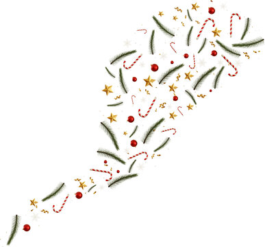 falling christmas ornament