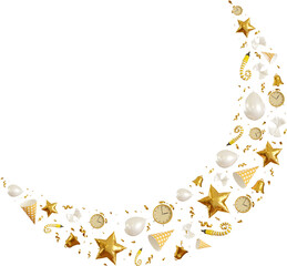 golden new year ornament