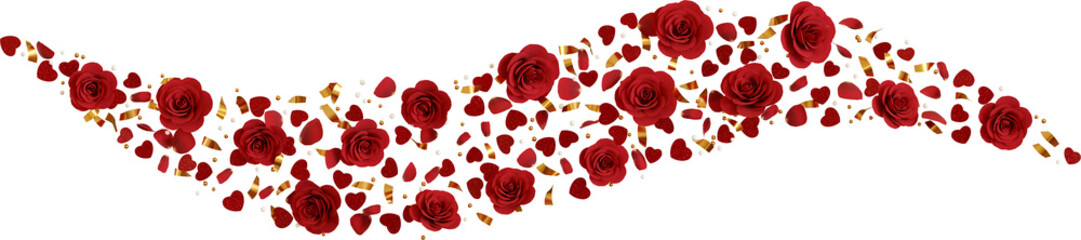 rose petals wedding confetti - obrazy, fototapety, plakaty