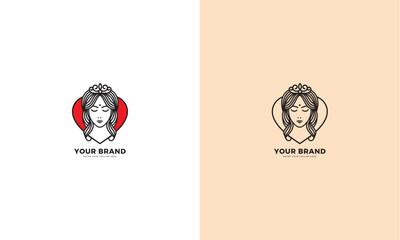 Fototapeta premium Goddess of love logo, vector graphic design