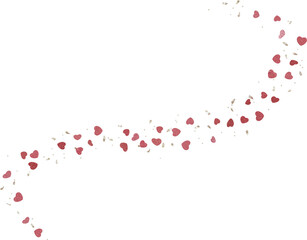 Fototapeta na wymiar valentines confetti heart splash