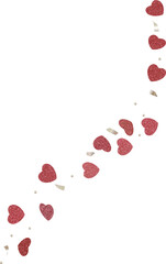 heart confetti valentines day