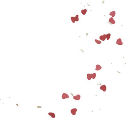 heart confetti valentines day