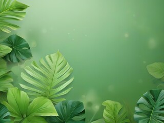 green leaves background generative AI