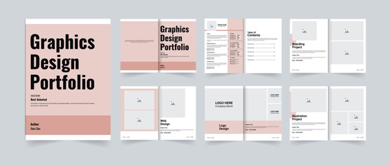 Graphics design portfolio or designer portfolio template