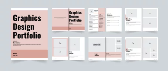 Fotobehang Graphics design portfolio or designer portfolio template © farsigraphics01