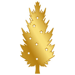 Golden Christmas Tree
