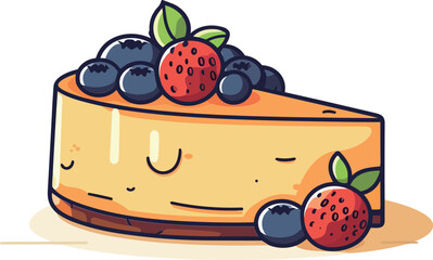 cake with berries