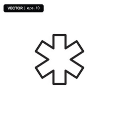 Snowflake icon vector illustration design. on a white background