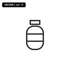 Medicine bottle icon vector design with editable stroke