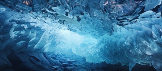 Ice in cave near Hofn, Iceland.