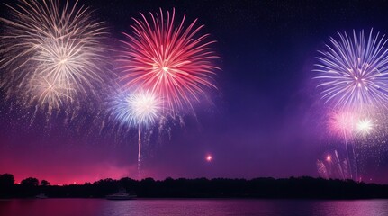 Fototapeta na wymiar new year fireworks celebration