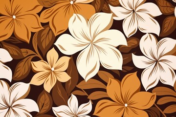 Fototapeta premium Background of illustrated light brown flowers. Creative wallpaper
