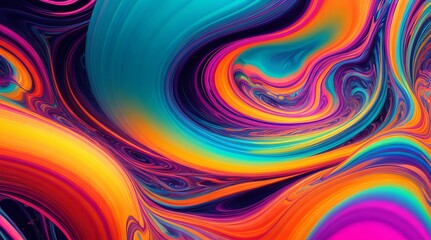 neon color swirl abstract background