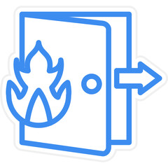Vector Design Fire Exit Icon Style