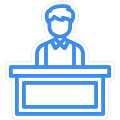 Vector Design Information Desk Icon Style