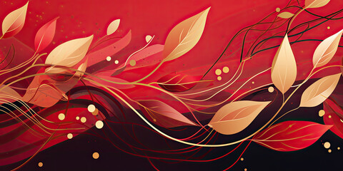 Abstract Red background. VIP Invitation, wedding and celebration card.