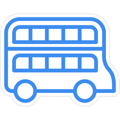 Vector Design Double Decker Icon Style