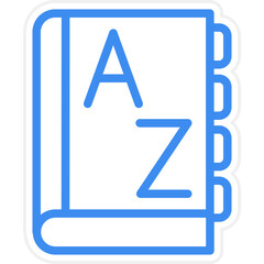 Vector Design Dictionary Icon Style