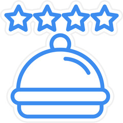 Obraz premium Vector Design Food Review Icon Style