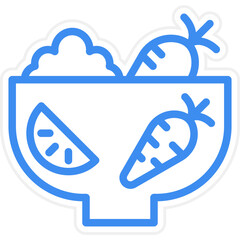 Vector Design Fresh Ingredients Icon Style