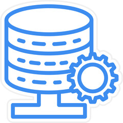 Vector Design Database Settings Icon Style