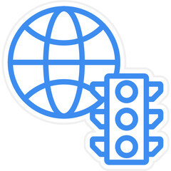 Vector Design Worldwide Traffic Icon Style